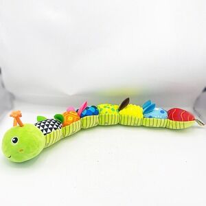 Caterpillar Plush Sensory Toy Squeaks and Rattles 22" Long